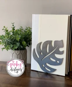 Monstera Leaf Bookends | Metal Bookends | Bookshelf Decor | Home Office Decor | Book Organizer | Botanical Decor | Book Holder | Shelf Decor