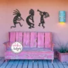 Set of 3 Dancing Kokopelli's, Kokopelli Metal Wall Art Trio, Southwestern Metal Art, Patio & Garden Decor, Southwestern Dancing Kokopelli.