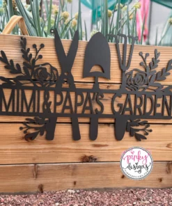 Custom Metal Garden Sign, Customizable, Rose Garden Sign, Garden or Greenhouse Decor, Personalized Metal Sign, Garden Sign with Roses.