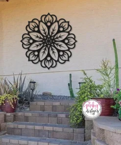Mandala Flower Metal Sign | Outdoor Decor | Flower Wall Art | Metal Wall Decor | Metal Garden Decor | Bedroom Wall Art | Metal Mandala