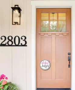 Metal House Number Sign | Retro Style Address Sign | Modern House Numbers | Custom Address Numbers | Metal Address Number Sign - Style A3