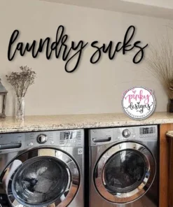 Laundry Sucks Metal Sign | Metal Laundry Sign | Laundry Room Decor | Laundry Room Sign | Washroom Decor | Laundry Room Wall Decor