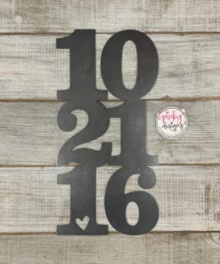 Personalized Wedding Date Sign | Metal Date Sign | Anniversary Date Sign | Custom Established Gift | Wedding Decor | Custom Wedding Gift