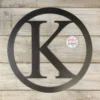Metal Circle Monogram | Round Letter Monogram | Initial Metal Monogram Sign | Custom Wedding Gift | Family Name Sign | Metal Letters