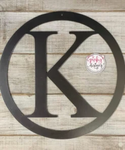 Metal Circle Monogram | Round Letter Monogram | Initial Metal Monogram Sign | Custom Wedding Gift | Family Name Sign | Metal Letters