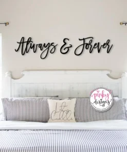 Always and Forever Metal Words, Wedding Decor, Anniversary Gift, Always and Forever.