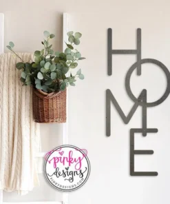Vertical Home Sign | Metal Home Sign | Entryway Wall Decor | Vertical Wall Art | Metal Wall Decor | Living Room Decor | Housewarming Gift
