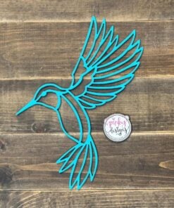 Hummingbird Metal Wall Art, Outdoor Patio and Garden Decor, Metal Hummingbird.